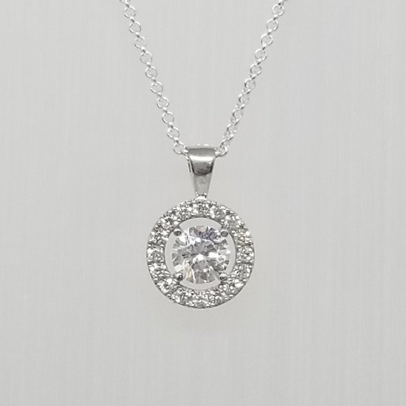 Necklace Sterling Silver Circle Of Life CZ